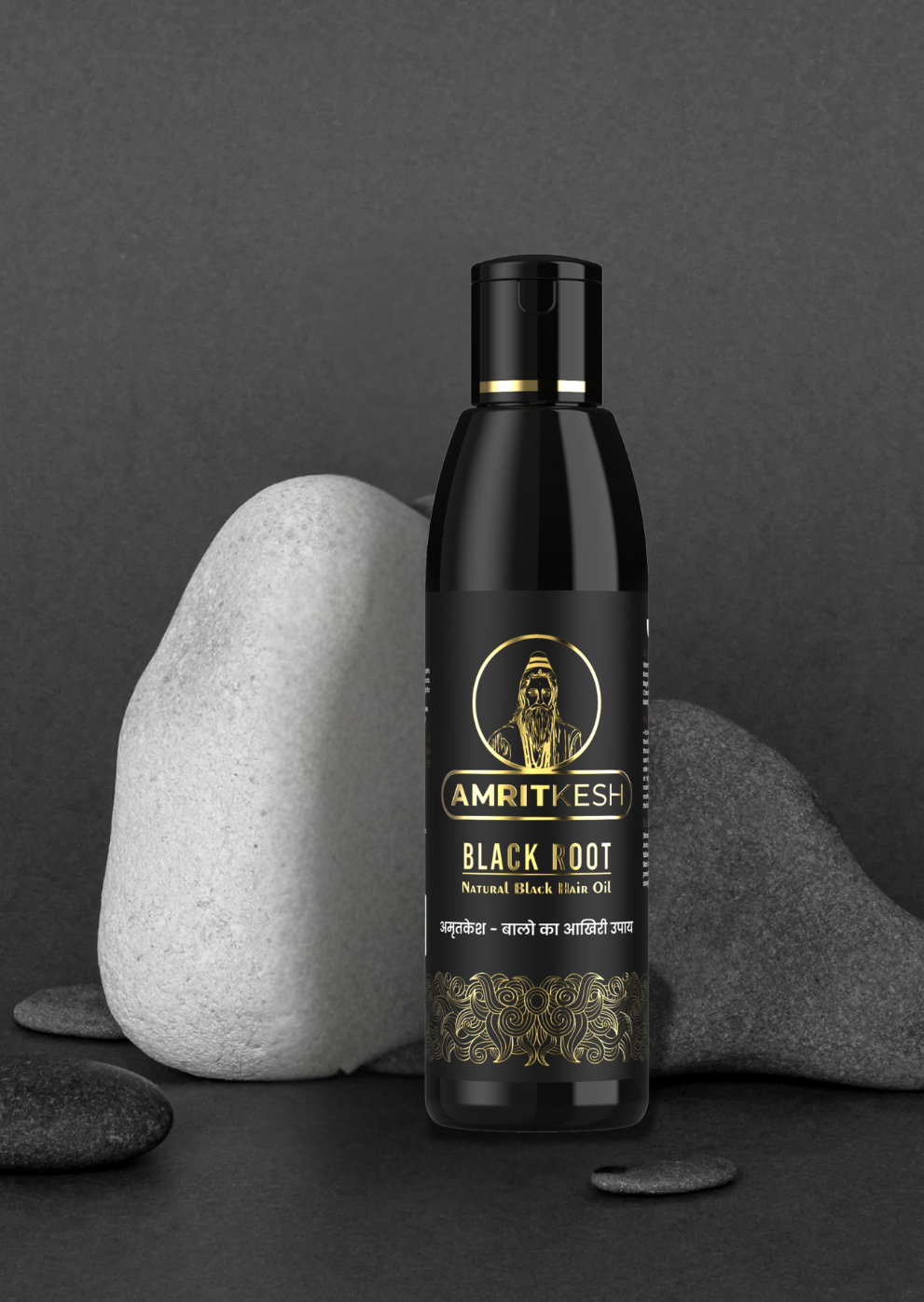 Clinically Proven AMRITKESH Black Root Natural Hair Oil